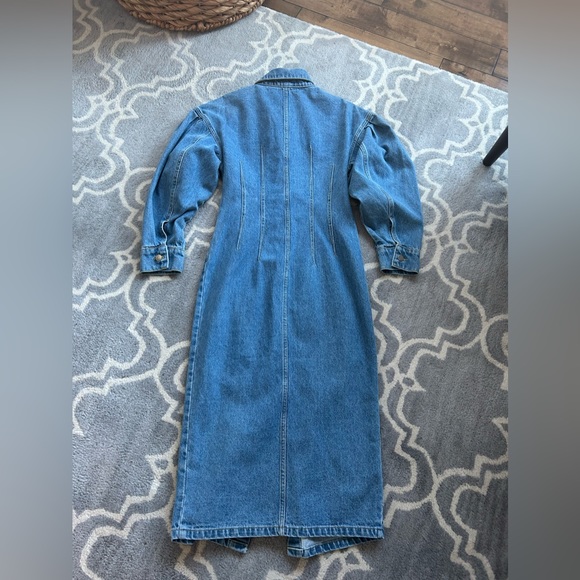 Remain Size 4 Denim Midi Dress With Silver Buttons - Picture 5 of 11
